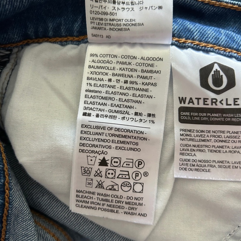Levi's Premium Wedgie Straight Jeans Blue 31 High Rise Button Fly 34964-0080 - Picture 6 of 8